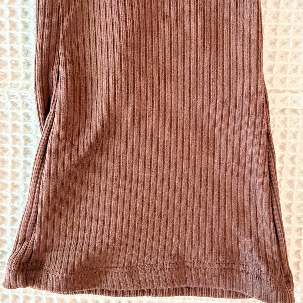 btween Chocolate Ribbed Kids Leggings NWOT - Picture 3 of 5